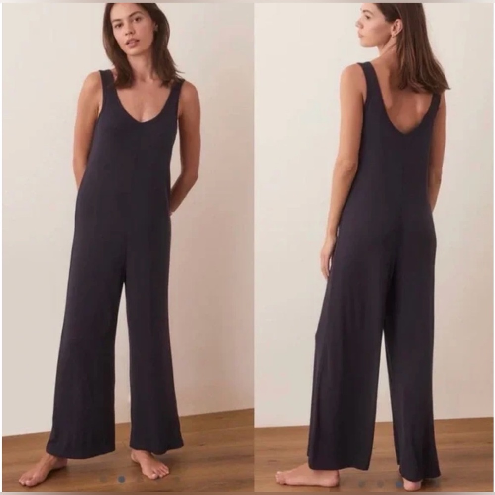 NWT Marine Layer Navy Lexi Rib Lounge Jumpsuit - Medium